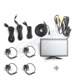 ➡ Steel Mate - Kit CCTV con Detección de Puntos Ciegos, Sistema de Grabación C40, 4 Cámaras y Monitor de 10"