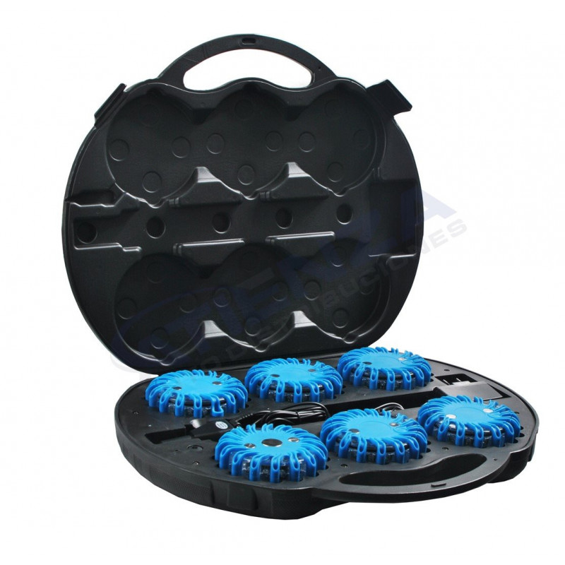 ➡ Kit de luces de advertencia recargables con 12+3 LEDs en maletín ➡ Kit de luces de advertencia recargables con 12+3 LEDs en maletín