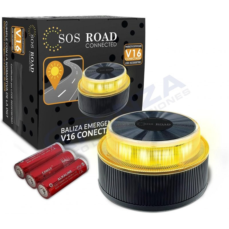 ➡ SOS ROAD Connected - Baliza V16 Geolocalizable DGT 3.0 NK Sos Road Conectada, Homologada y Obligatoria en 2026