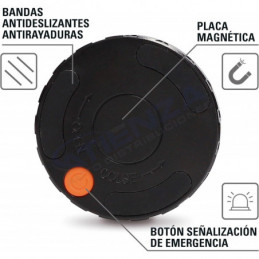 ➡ CONTACT - Baliza V16 de emergencia homologada por la DGT, Visibilidad 360º, Incluye 3 Pilas AA
