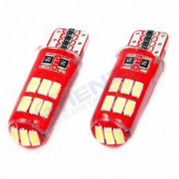 2 Bombillas led T10 w5w Can-bus Blanco 15 SMD
