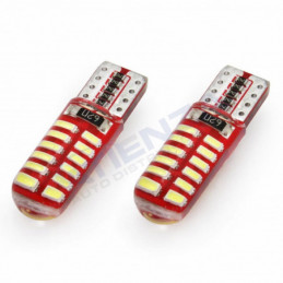 2 Bombillas led T10 w5w Can-bus Blanco 24S SMD