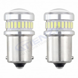 2 Bombillas led BA15S P21W Can-bus blanco 24 SMD