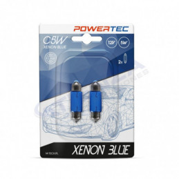 ➡ Set de dos bombillas halógenas Blue Xenon C5W 36mm (Pack Doble)