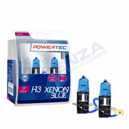 ➡ Juego de bombillas halógenas H3 Blue Xenon 12V (Pack de 2)