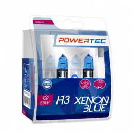 ➡ Juego de bombillas halógenas H3 Blue Xenon 12V (Pack de 2)