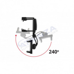 ATZ - Soporte para teléfono móvil para fijación en el retrovisor del coche. Regulación ajustable de 8,90cm a 14cm de ancho.