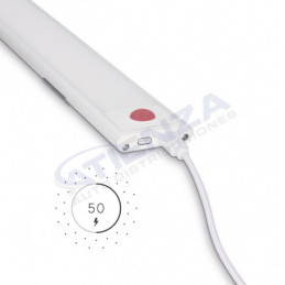 ➡ Luz LED ATZ, 30 cm, con sensor de movimiento, 150 lúmenes, 40 LEDs, batería de litio recargable de 1.200mAh