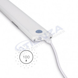 ➡ Luz LED ATZ, 30 cm, con sensor de movimiento, 150 lúmenes, 40 LEDs, batería de litio recargable de 1.200mAh