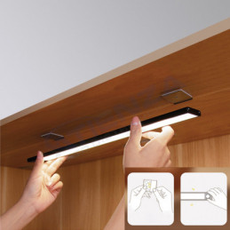 ➡ Luz LED ATZ, 60 cm, con sensor de movimiento, 200 lm, 80 LEDs, batería de litio recargable de 1800 mAh