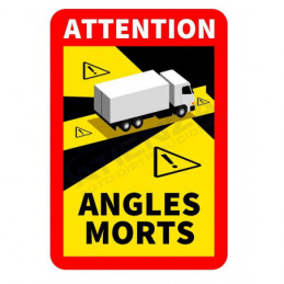Adhesivo "Attention Angle Mort" para camión (normativa de Francia)