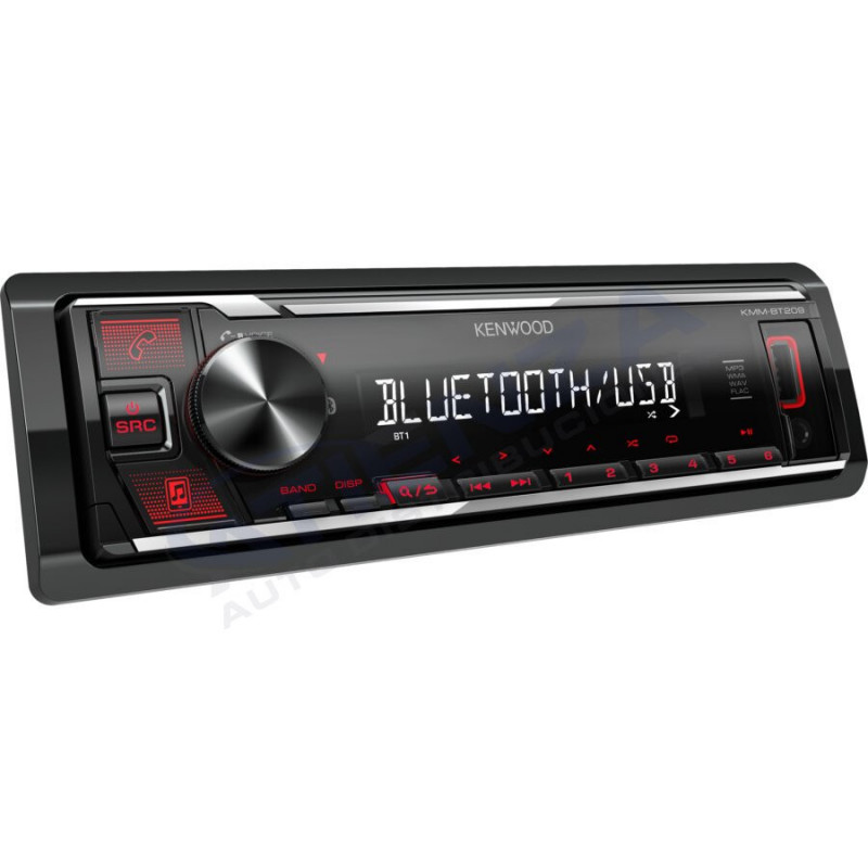 ➡ Kenwood KMM-BT209 - Radio de Coche 1DIN con Bluetooth, USB, Aux-in y Compatibilidad con Spotify