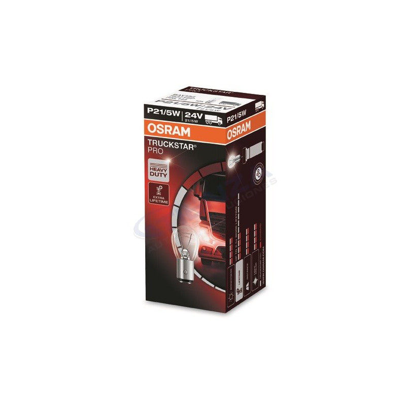 ➡ Lámpara halógena Osram TRUCKSTAR PRO NextGen +120% BAY15d 24V 21/5W