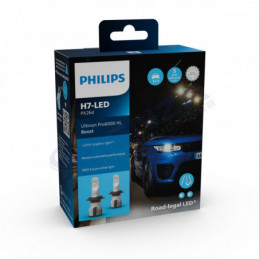 ➡ Philips Set de Bombillas LED H7 12V 20W Ultinon Pro6000 Boost, Luz Intensa 5800K +300%, Homologadas para Carretera