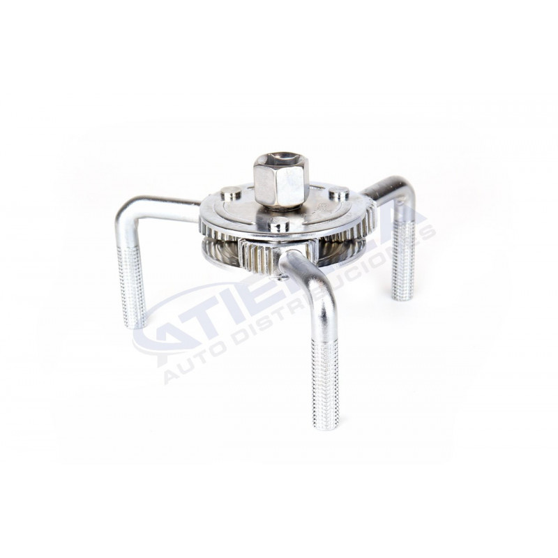 Llave de filtro de aceite ajustable con 3 patas