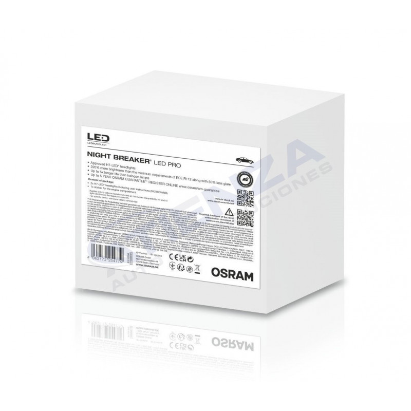 Osram H7 NIGHT BREAKER LED PRO +220% HOMOLOGADO