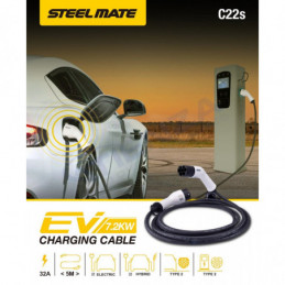 ➡️ Cable carga coches eléctricos, tipo 2, 32A/250V