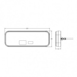 Piloto trasero LED 12/24V rectangular derecho 🚨