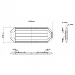 Puente de advertencia led estrobo: ámbar 614mm ⚠️