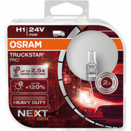 Potente rendimiento para vehículos pesados con OSRAM TRUCKSTAR PRO NextGen +120% P14,5s 24V 70W H 💡