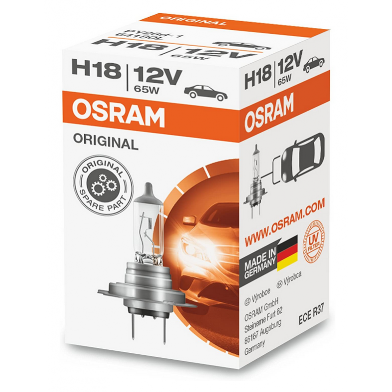 Bombilla Osram 64180L - H18 12V 65W PY26d-1 LongLife 1 ud. 💡
