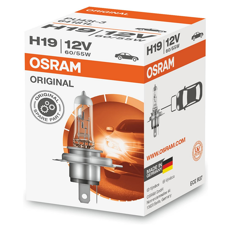 Bombilla Osram 64181L - H19 12V 60/55W PU43t-1 LongLife 1 u 💡