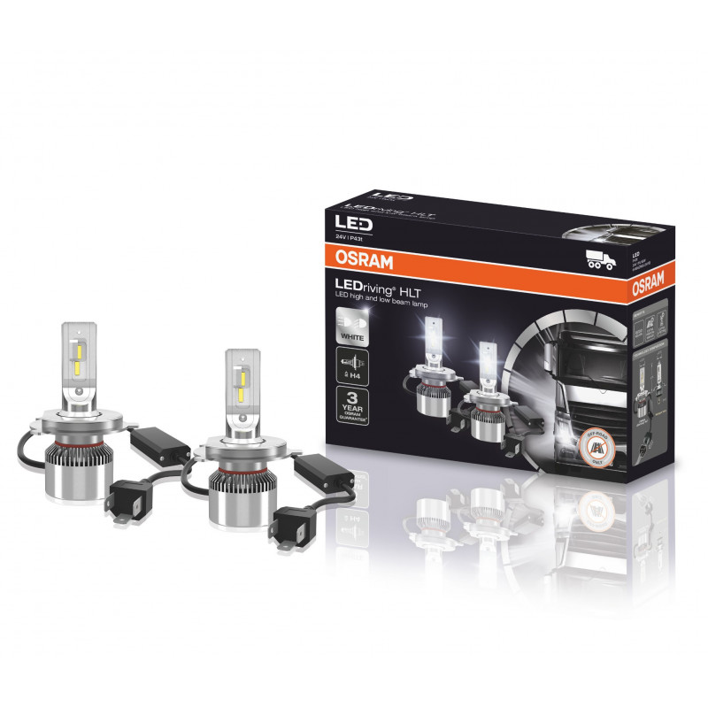 Osram - LEDriving® HLT H4 24V 13/13W P43t 6000K: Iluminación LED de alto rendimiento para vehículos comerciales 🚛