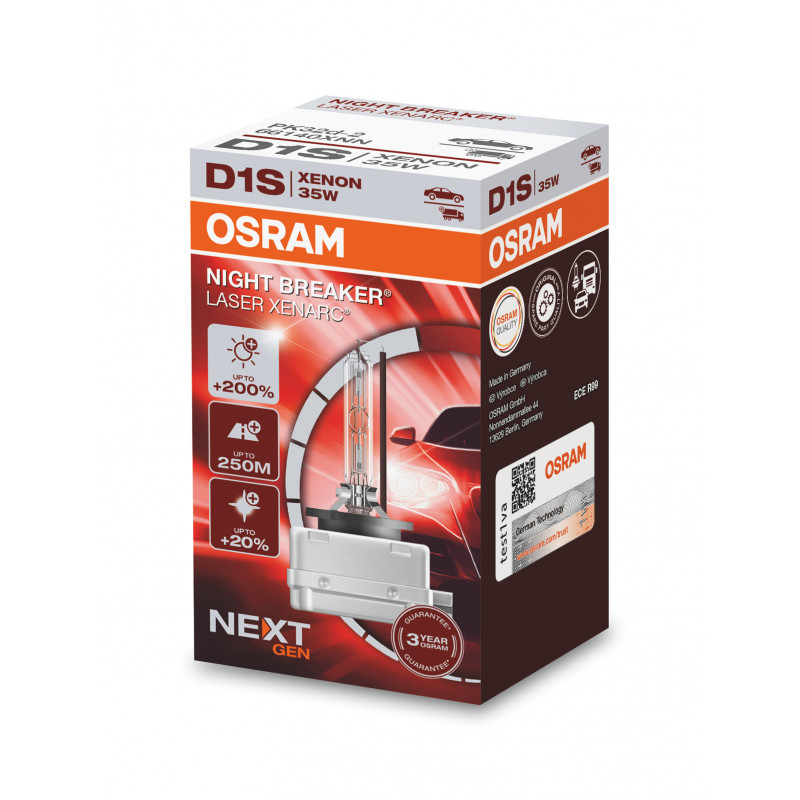 Potente rendimiento: Osram 66140 D1S 12/24V NIGHT BREAKER® LASER +200% 💡
