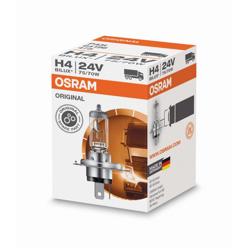 Lámpara Osram GIGANT Heavy-Duty H4 P43t 24V 75/70W 94196 💡 Lámpara Osram GIGANT Heavy-Duty H4 P43t 24V 75/70W 94196 💡