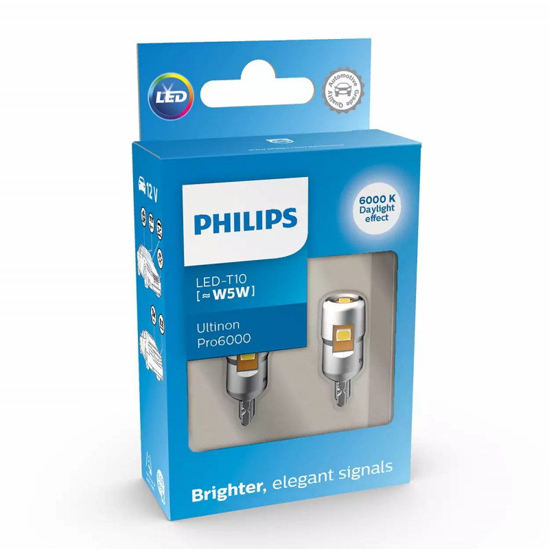 Philips 11961CU60X2 - 2 T10 w5w led sin ECE 🚨