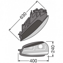 Osram LEDriving - HL Golf VII - BLACK 12V 25W 💡