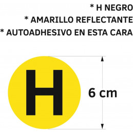 🚗🔖 Distintivo "H" de 60 mm para Vehículos Históricos – Adhesivo Interior para Parabrisas ✅
