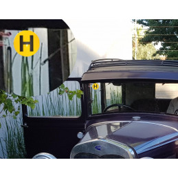 🚗🔖 Distintivo "H" de 60 mm para Vehículos Históricos – Adhesivo Interior para Parabrisas ✅