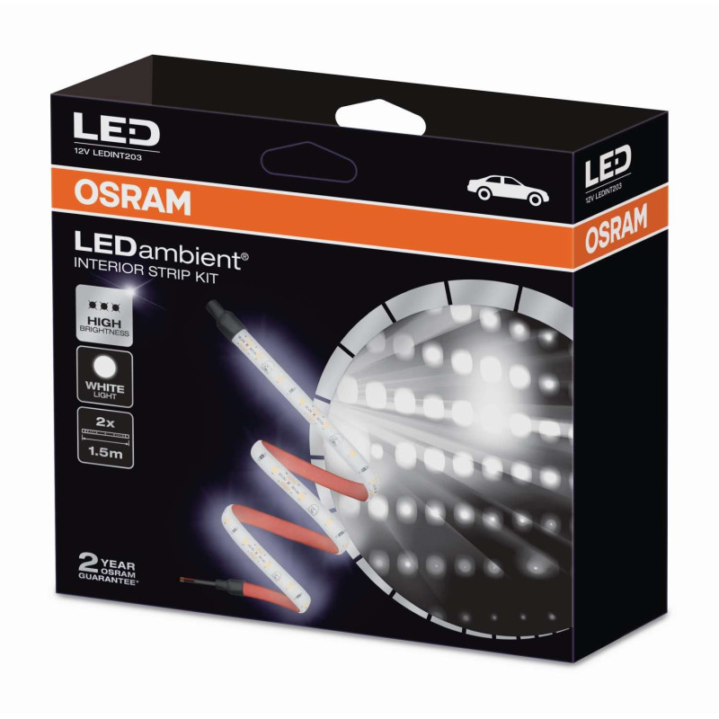 Kit de tiras LED OSRAM LEDambient Interior Strip 12 V 2 x 1,5 m
