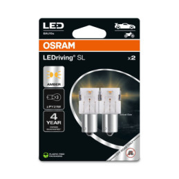 Bombilla LED PY21W OSRAM LEDriving SL 12 V ámbar Pack 7507DYP-2BL